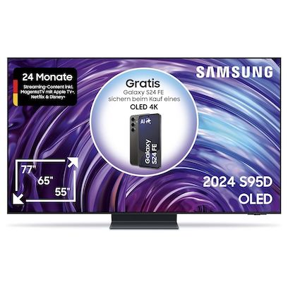 📺 MediaMarkt: 20% auf ausgewählte Samsung TVs – z.B. 77″ OLED für 2.555€ (statt 2.719€)