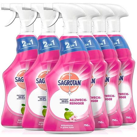 6er Pack Sagrotan Allzweck-Reiniger – Blütenfrische & Grüner Apfel für 12,91€ (statt 25€)