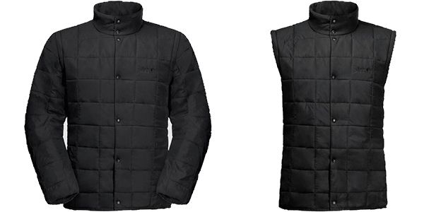 Jack Wolfskin Deep Lake Jacket M   Winddichte Herren Steppjacke, wandelbar zur Weste für 50,94€ (statt 78€)