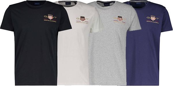 GANT Herren T Shirts in vier Farben für je 27,36€ (statt 43€)