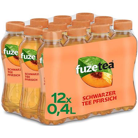 12er Pack Fuze Tea Pfirsich &#8211; 12 x 400 ml für 9,56€ zzgl. Pfand (statt 17€) &#8211; Prime