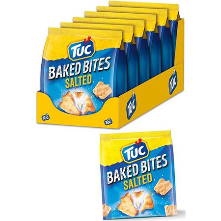6er Pack TUC Baked Bites Salted &#8211; Fein gesalzene Mini Cracker, 110g ab 5,52€ (statt 11€) &#8211; Prime