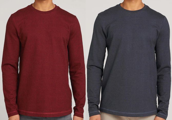 Tom Tailor Denim Langarmshirt aus nachhaltiger Baumwolle in Weiß, Rot oder Blau für 17,99€ (statt 25€)