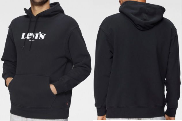 Levis Kapuzensweatshirt mit Logoprint in Schwarz oder Weiß ab 31,99€ (statt 48€)