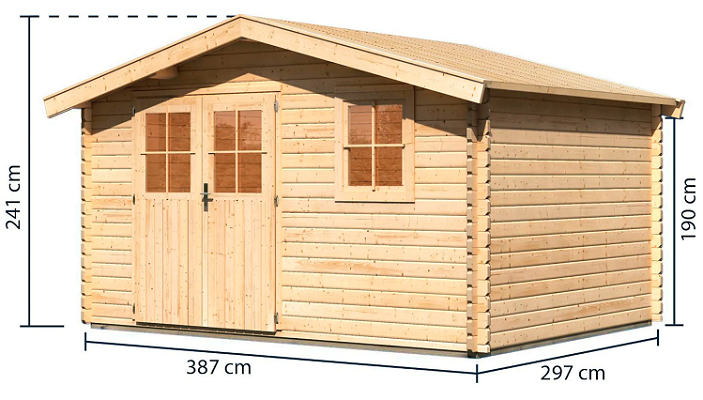 Karibu Gartenhaus Felsenau 5 (387 x 297 cm) für 2.298,70€ (statt 2.520€)