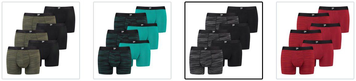 6er Pack Puma Placed Logo Herren Boxershort ab 30€ (statt 40€)