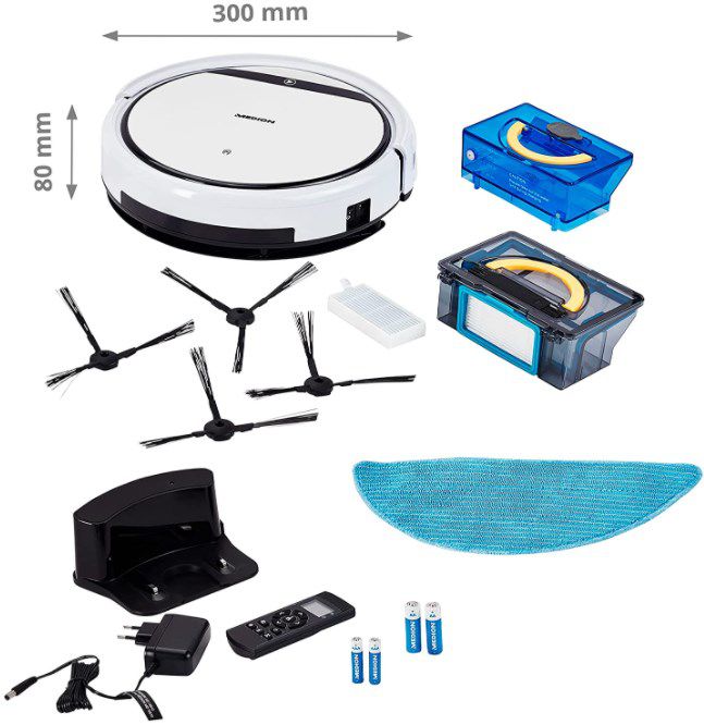 Medion Saugroboter E32 SW (Modell 2021) für 105,98€ (statt 120€)