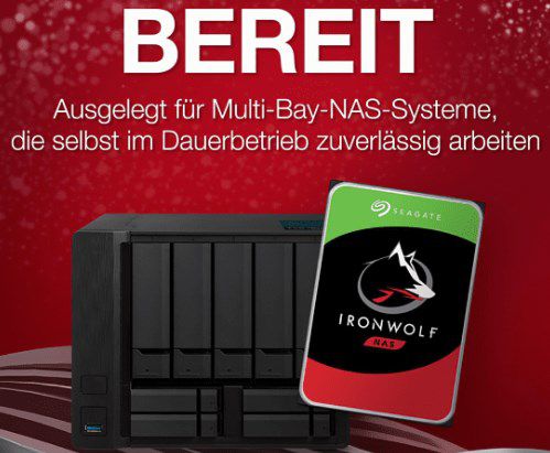 Seagate IronWolf 4TB Interne Festplatte 3,5 für 80,66€ (statt 91€)