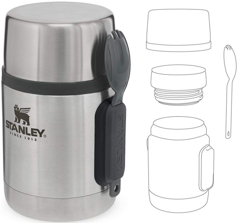 Stanley Adventure Edelstahl Thermobehälter mit 0,532Liter Volumen Gabel in Silber für 24,47€ (statt 32€)  prime