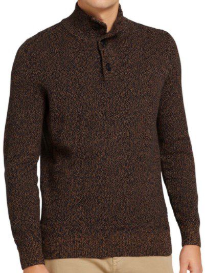 Tom Tailor Strickpullover aus 100% Baumwolle in Navy Cognac ab 15,99€ (statt 36€)