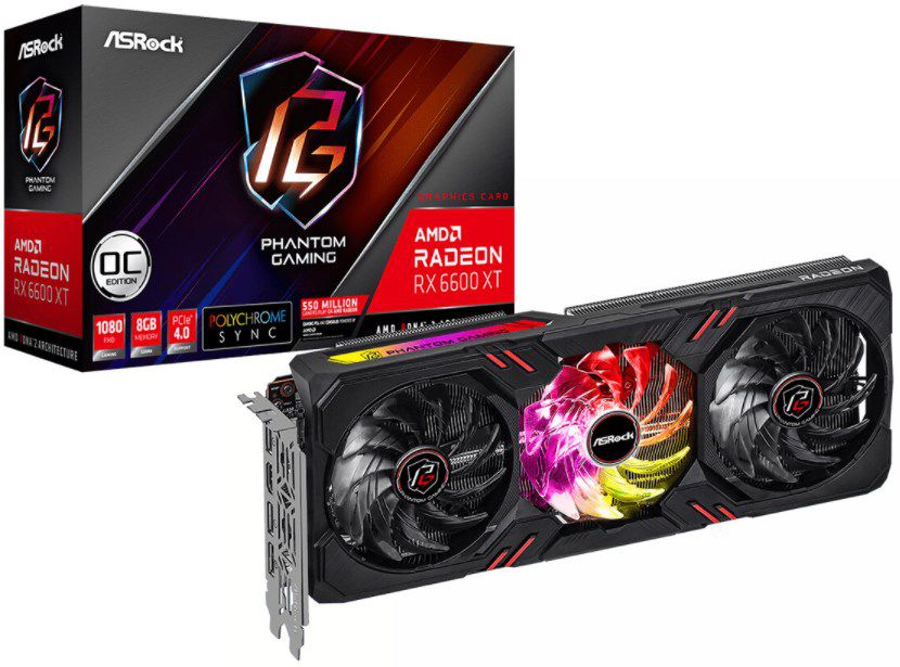 ASRock Radeon RX 6600 XT Phantom Gaming D   Overclocked mit 2607 Chiptakt Boost für 680,32€ (statt 836€)