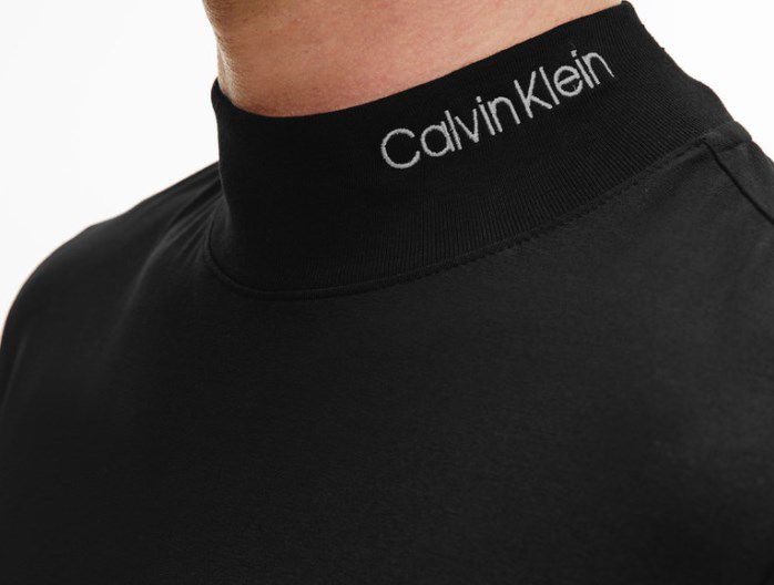 Calvin Klein Langarmshirt MOCK STRETCH in Schwarz für 28,23€ (statt 48€)