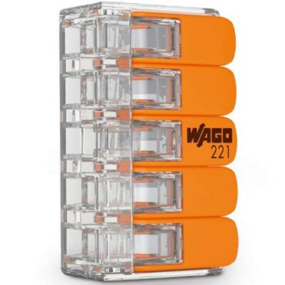 25er Pack WAGO 5-Leiter 4 mm² Verbindungsklemmen für 12,79€ (statt 19€)