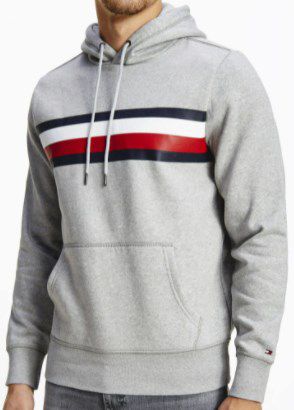 Tommy Hilfiger Kapuzensweatshirt »GLOBAL STRIPE HOODY« in Grau ab 39,99€ (statt 53€)