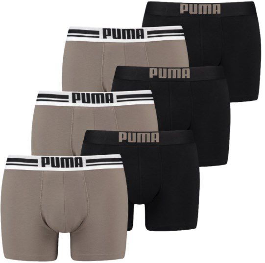 6er Pack Puma Placed Logo Herren Boxershort ab 30€ (statt 40€)