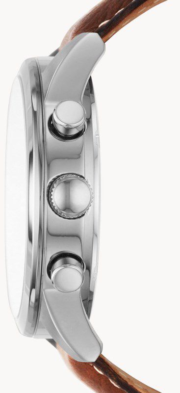 Fossil Herrenuhr Flynn Chronograph mit Lederarmband für 62,40€ (statt 112€)