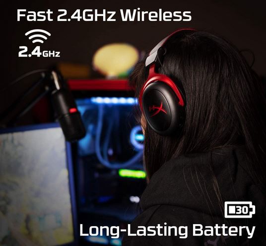 HYPERX Cloud II Wireless   Headset für PC, PS4, Switch für 99,99€ (statt 116€)