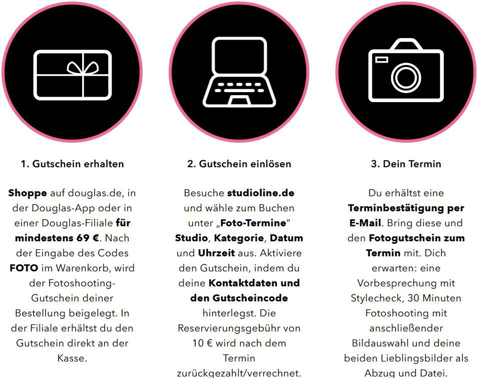 Douglas: Fotoshooting Gutschein für Studioline ab 69€ Warenwert geschenkt