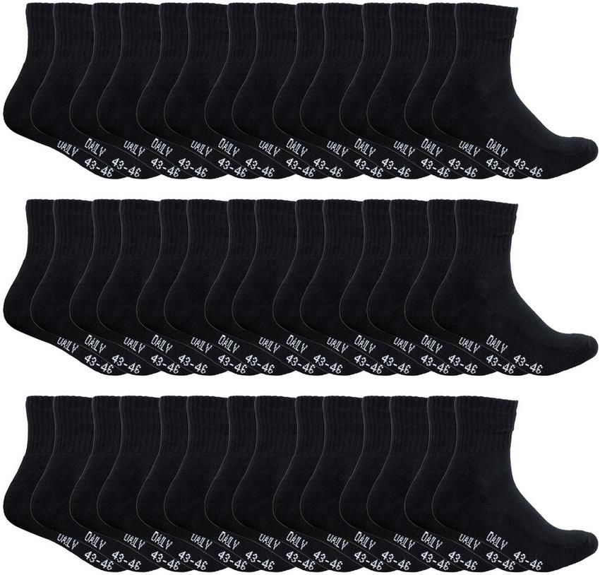 42 Paar (2x 21) DAILYSOXX Herren Short Crew Socken Everyday mit Frotteesohle für 47,98€ (statt 60€)