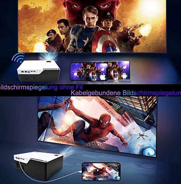 Gobran M18 1080p LED Beamer mit WLAN & Fernbedienung für 79,97€ (statt 160€)