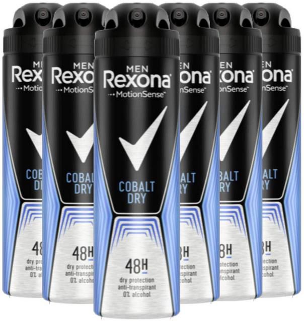6er Pack Rexona Men MotionSense Deodorant Spray Cobalt Dry 150 ml ab 6,70€ (statt 12€)   Prime