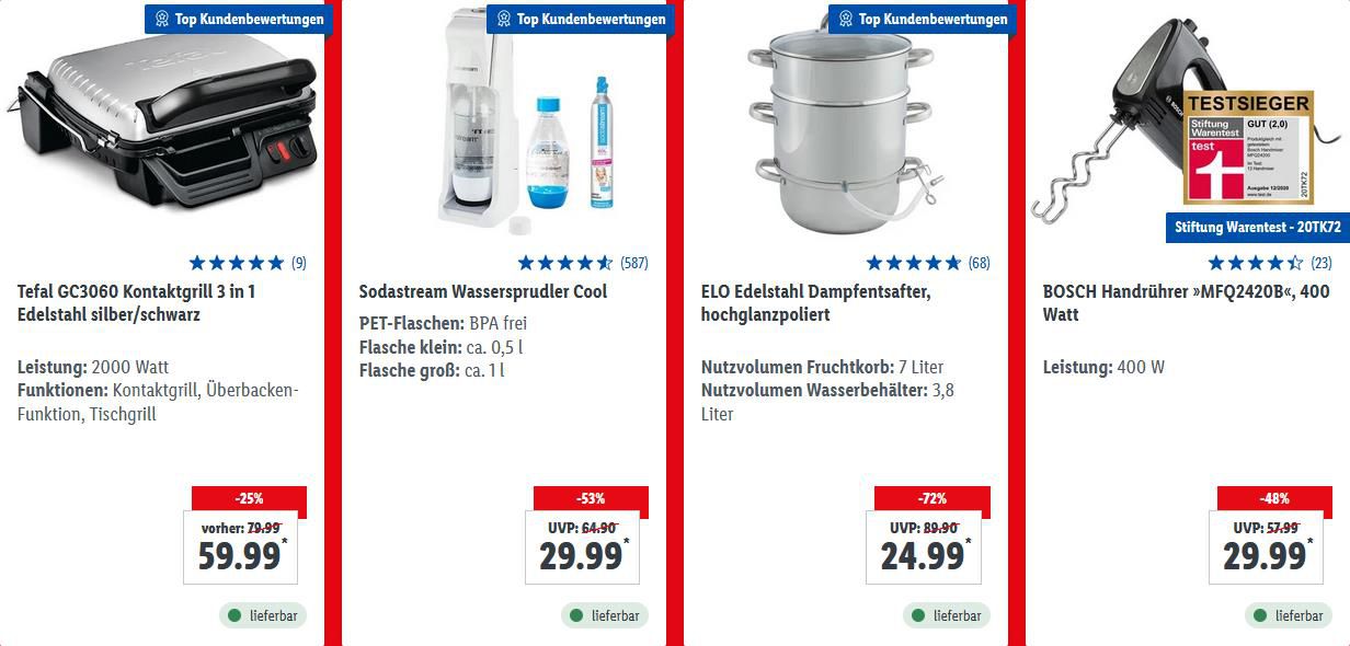 Lidl Winterschlussverkauf: Bis zu 84% Rabatt + Versandkostenfrei ab 49€   z.B. GSW Pfannen Set Nova, 3 teilig für 29,94€ (statt 40€)