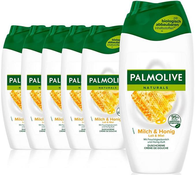 6er Pack Palmolive Duschgel Naturals Honig & Milch 6 x 250 ml ab 6,47€ (statt 8€)