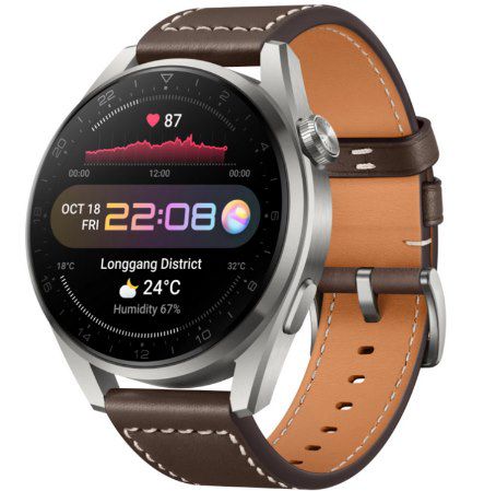 Huawei Watch 3 Pro Classic Smartwatch (GPS, eSim & NFC) mit Lederarmband für 319€ (statt 350€)