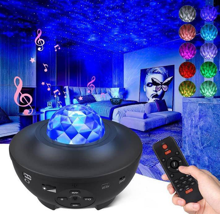 Kirapure LED Sternenhimmel Projektor mit Bluetooth Lautsprecher und Fernbedienung für 18,49€ (statt 37€)