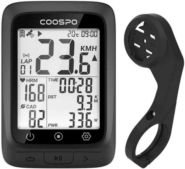 COOSPO BC107   2,3 Zoll LCD Fahrradcomputer mit GPS Bluetooth 5.0 ANT+ für 41,99€ (statt 60€)