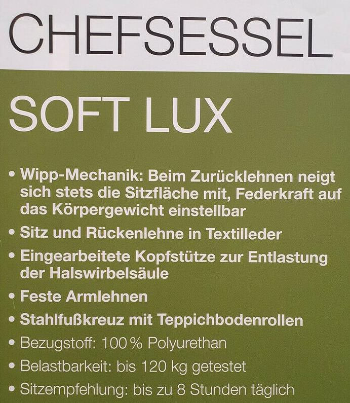 Topstar Soft Lux Chefsessel mit Kunstleder für 123,99€ (statt 158€)