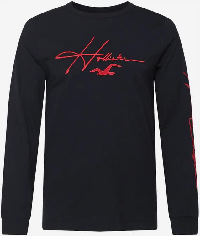 Hollister Herren Sweatshirt in Schwarz/Rot für 13,90€ (statt 29€)