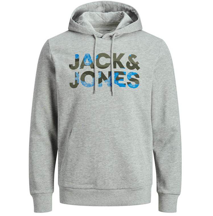 Jack & Jones Jjsoldier Logo Hoodie in Grau für 14,99€ (statt 25€)   Prime