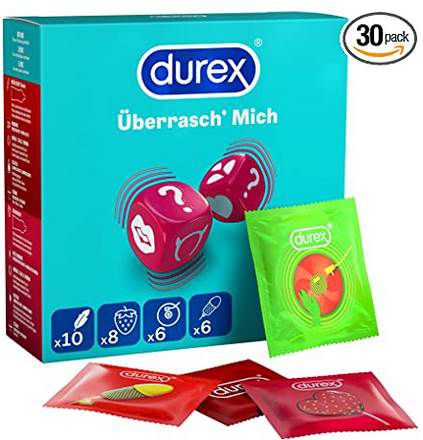 Durex Überrasch‘ Mich Box mit 30 Kondome für 7,79€ (statt 13€)   Prime Sparabo