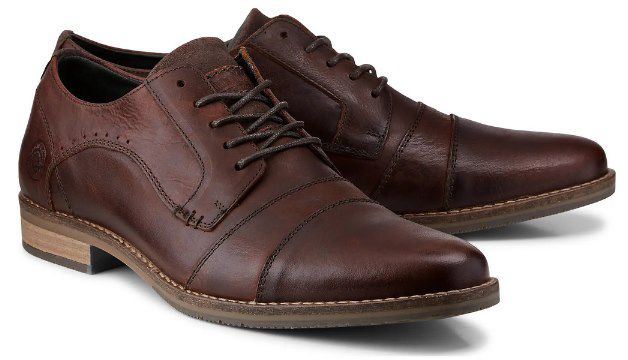 COX DERBY Schnürschuhe aus Leder in Dunkelbraun für 26,99€ (statt 52€)