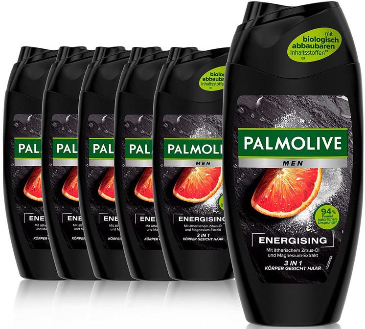 6er Pack Palmolive Men Energising 3in1 Duschgel, 250ml ab 5,86€ (statt 12€)   Prime