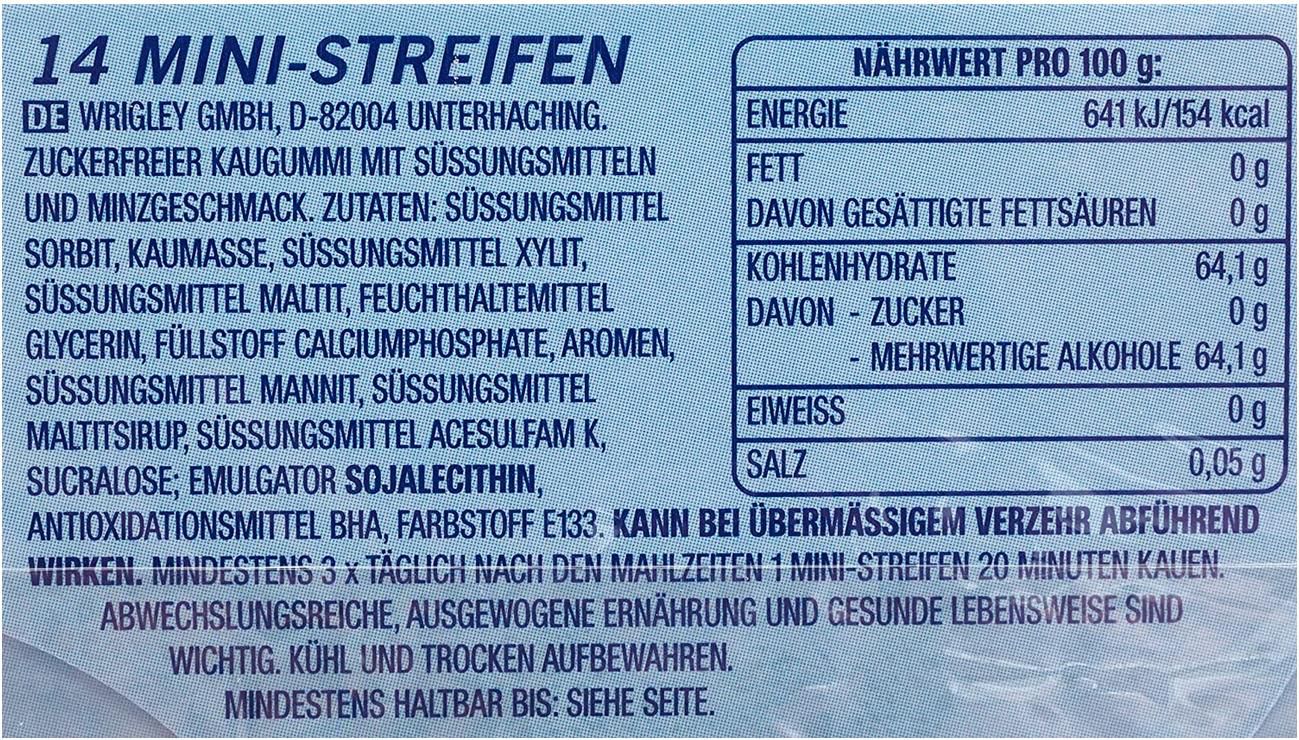 12er Pack Extra Kaugummi Professional Peppermint   Zuckerfrei 12 x 14 Mini Streifen ab 10,20€ (statt 12€)   Prime