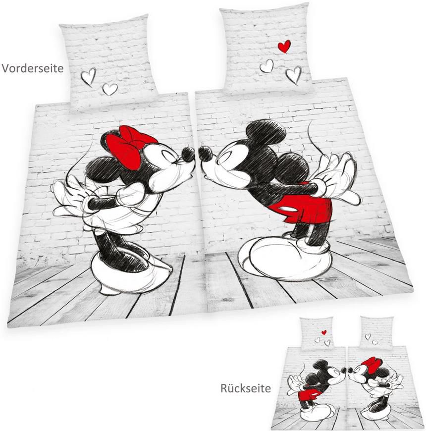 Herding Mickey & Minnie Renforce Bettwäsche 2 er Partnerpack 135 x 200 cm für 28,99€ (statt 38€)