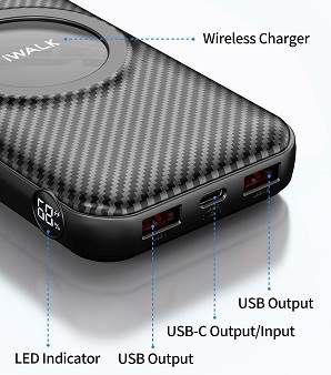 iWalk Powerbank mit 20.000mAh & Qi Funktion mit 18W USB C u.a. für 22,99€ (statt 46€)
