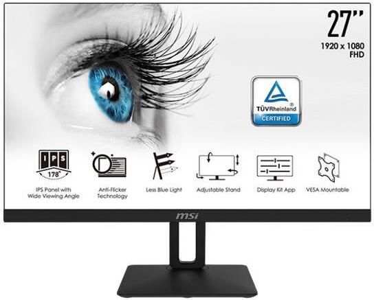 MSI PRO MP271PDE   27 Zoll FullHD LED Monitor mit IPS für 149€ (statt 190€)