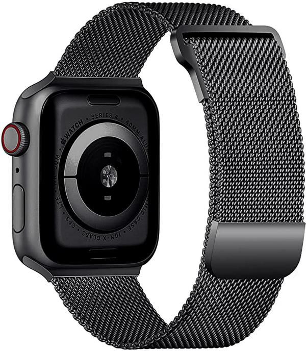 FENGLIN Edelstahl Ersatzarmband Kompatibel mit Apple Watch 44/45/42mm für 5,99€ (statt 15€)   Prime