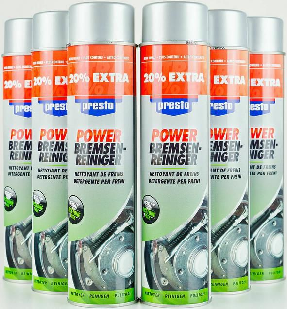 6x Presto Bremsenreiniger Power 600ml Spraydose für 14,59€ (statt 19€)