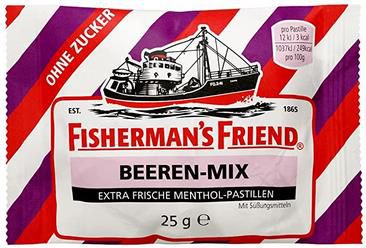24er Pack Fishermans Friend Beeren Mix Zuckerfrei 24 x 25g ab 16,40€ (statt 21€)   Prime