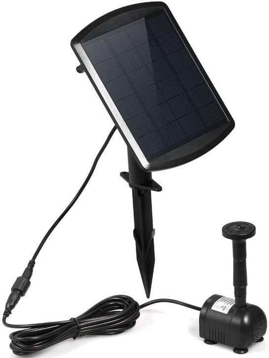 Decdeal Mini Solar Teichpumpe   Springbrunnen für 10,70€ (statt 21€)