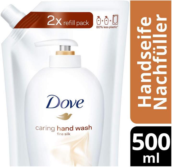 10er Pack Dove Pflegende Handwaschseife Feine Seide Nachfüllpack 10 x 500 ml ab 13,61€ (statt 19€)   Prime
