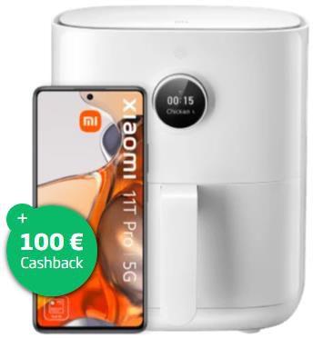 Xiaomi 11T Pro 256GB + Mi Smart Air Fryer für 1€ + o2 Allnet Flat mit 40GB LTE für 39,99€ mtl.