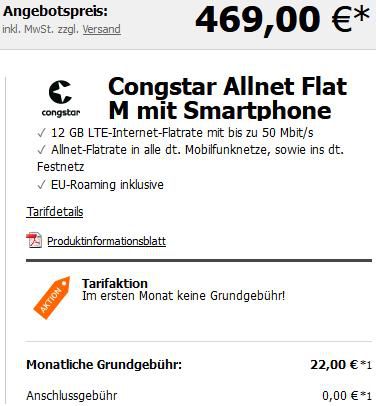 Google Pixel 6 Pro 128 GB für 469€ + Telekom Allnet Flat von Congstar mit 12GB LTE für 22€ mtl.