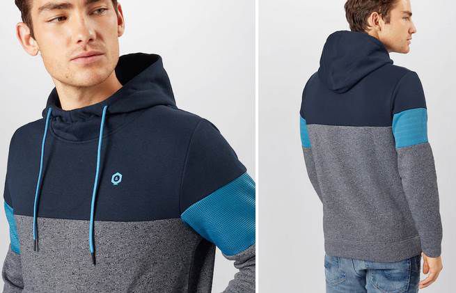 Jack & Jones Hoodie MART in Grau Blau für 14,95€ (statt 30€)