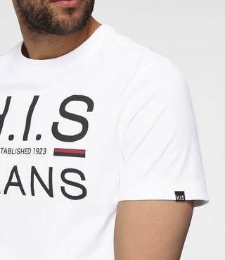 2er Pack H.I.S T Shirt mit Rundhalsausschnitt und großem Logo ab 11,99€ (statt 30€)   bis 4XL