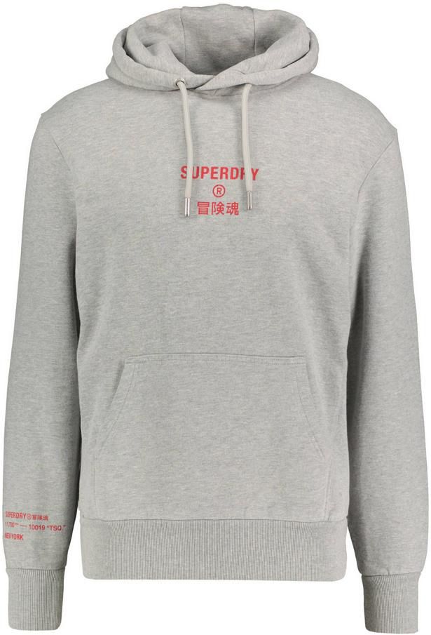 Superdry Corporate Logo Herren Hoodie in Grau für 44,21€ (statt 80€)   Restgrößen